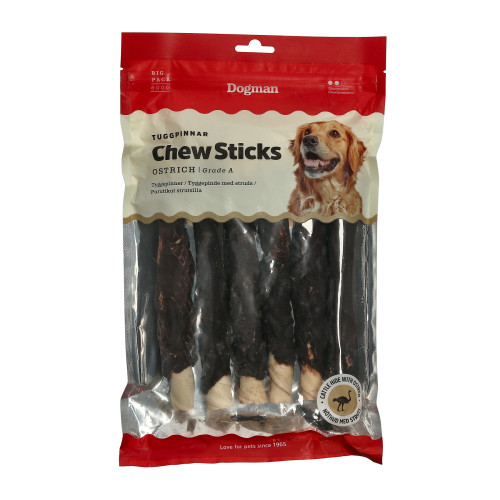DOGMAN Dogman Chew sticks ostrich 20cm 10p M 20cm