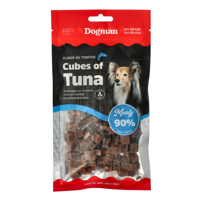 Produktbild för Dogman Cubes of tuna 80g