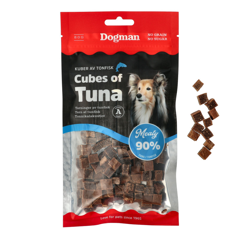 Produktbild för Dogman Cubes of tuna 80g