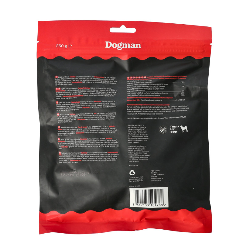 Produktbild för Dogman Cubes of tuna 250g