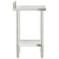 Produktbild för Arbetsbord med stänkskydd 55x55x93 cm rostfritt stål