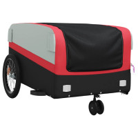 Miniatyr av produktbild för Cykelvagn svart och röd 45 kg järn