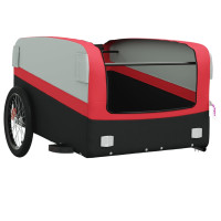 Miniatyr av produktbild för Cykelvagn svart och röd 45 kg järn