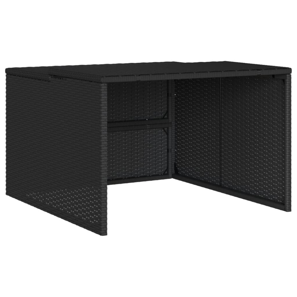 Produktbild för Garage för robotgräsklippare svart 86x90x52/57 cm konstrotting