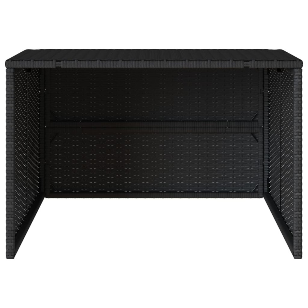 Produktbild för Garage för robotgräsklippare svart 86x90x52/57 cm konstrotting