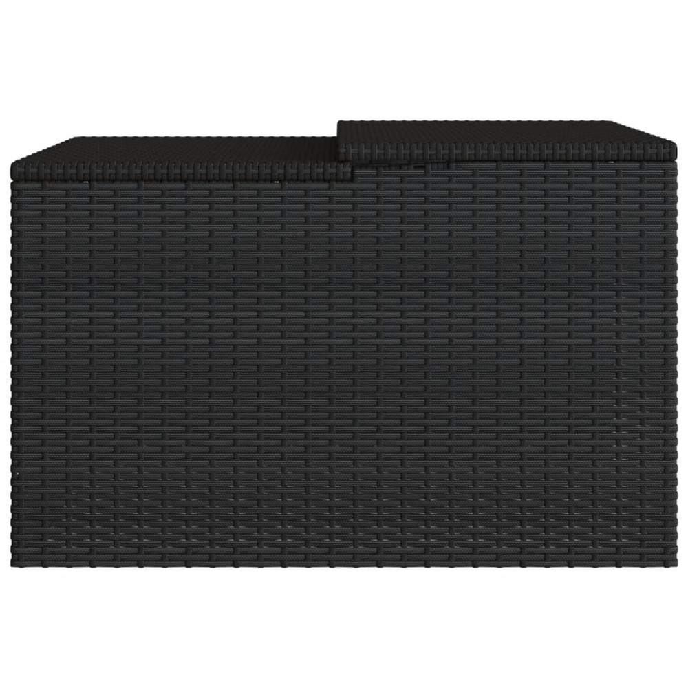 Produktbild för Garage för robotgräsklippare svart 86x90x52/57 cm konstrotting