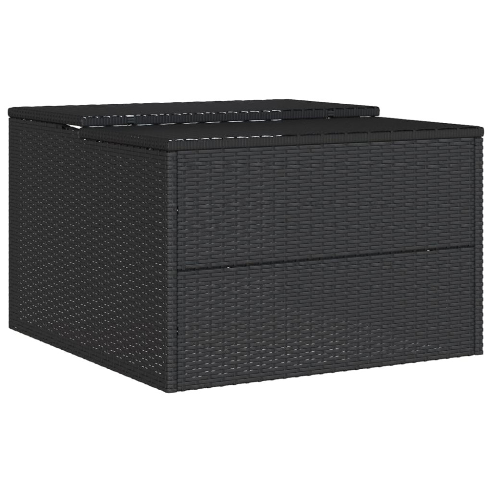 Produktbild för Garage för robotgräsklippare svart 86x90x52/57 cm konstrotting