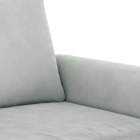 Produktbild för 3-sitssoffa ljusgrå 180 cm sammet