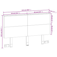 Produktbild för Huvudgavel vaxbrun 120 cm massiv furu