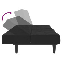 Produktbild för Bäddsoffa 2-sits svart sammet