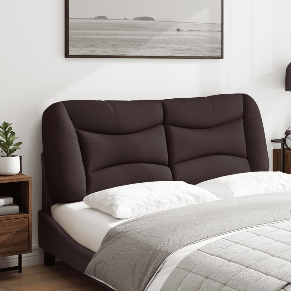 Produktbild för Headboard Cushion "Hvar" Dark Brown 140 cm Fabric