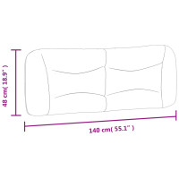 Produktbild för Headboard Cushion "Hvar" Dark Brown 140 cm Fabric