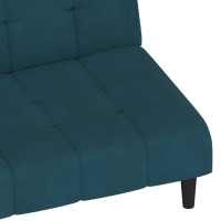 Produktbild för Bäddsoffa 2-sits blå sammet