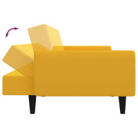 Produktbild för Bäddsoffa 2-sits gul sammet