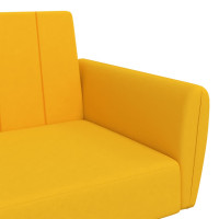 Produktbild för Bäddsoffa 2-sits gul sammet