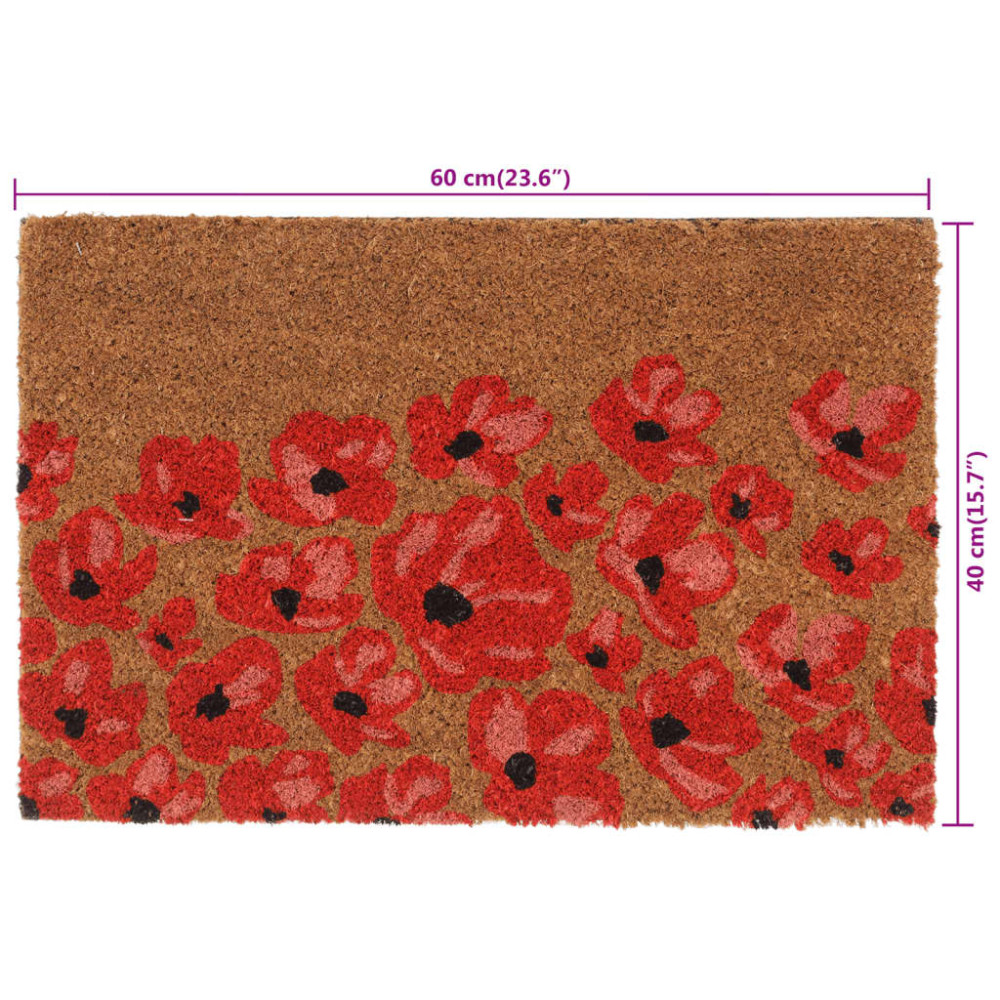Produktbild för Dörrmatta naturlig 40x60 cm tuftad kokos