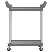 Produktbild för Rullvagn 2 våningar grå 81x41x92 cm aluminium