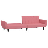 Produktbild för Bäddsoffa 2-sits rosa sammet