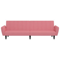 Produktbild för Bäddsoffa 2-sits rosa sammet