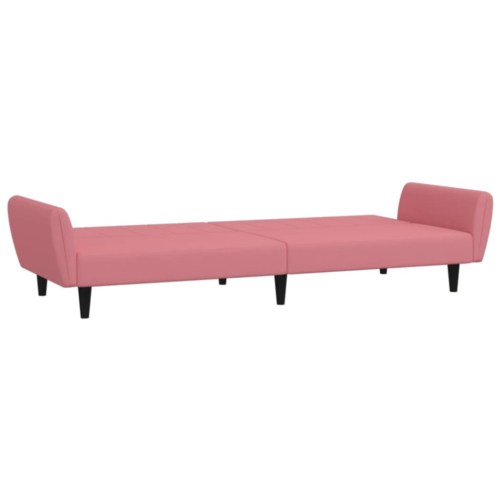Produktbild för Bäddsoffa 2-sits rosa sammet