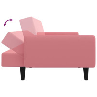 Produktbild för Bäddsoffa 2-sits rosa sammet