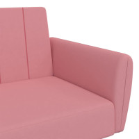 Produktbild för Bäddsoffa 2-sits rosa sammet