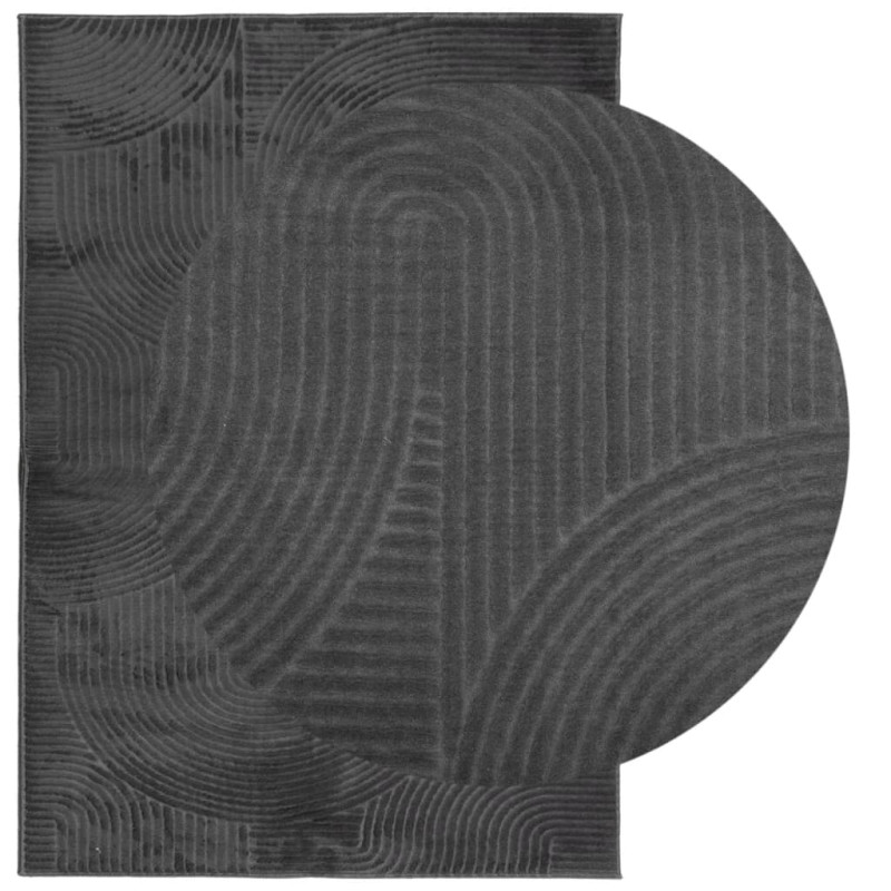 Produktbild för Matta IZA kort lugg skandinavisk look antracit 120x170 cm
