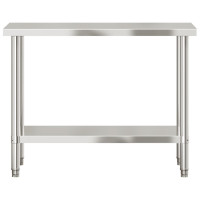 Produktbild för Arbetsbord 110x55x85 cm rostfritt stål