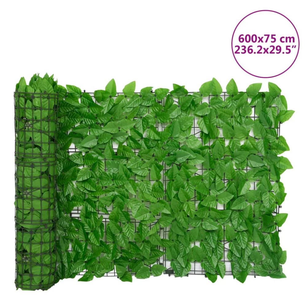 Produktbild för Insynsskydd gröna blad 600x75 cm