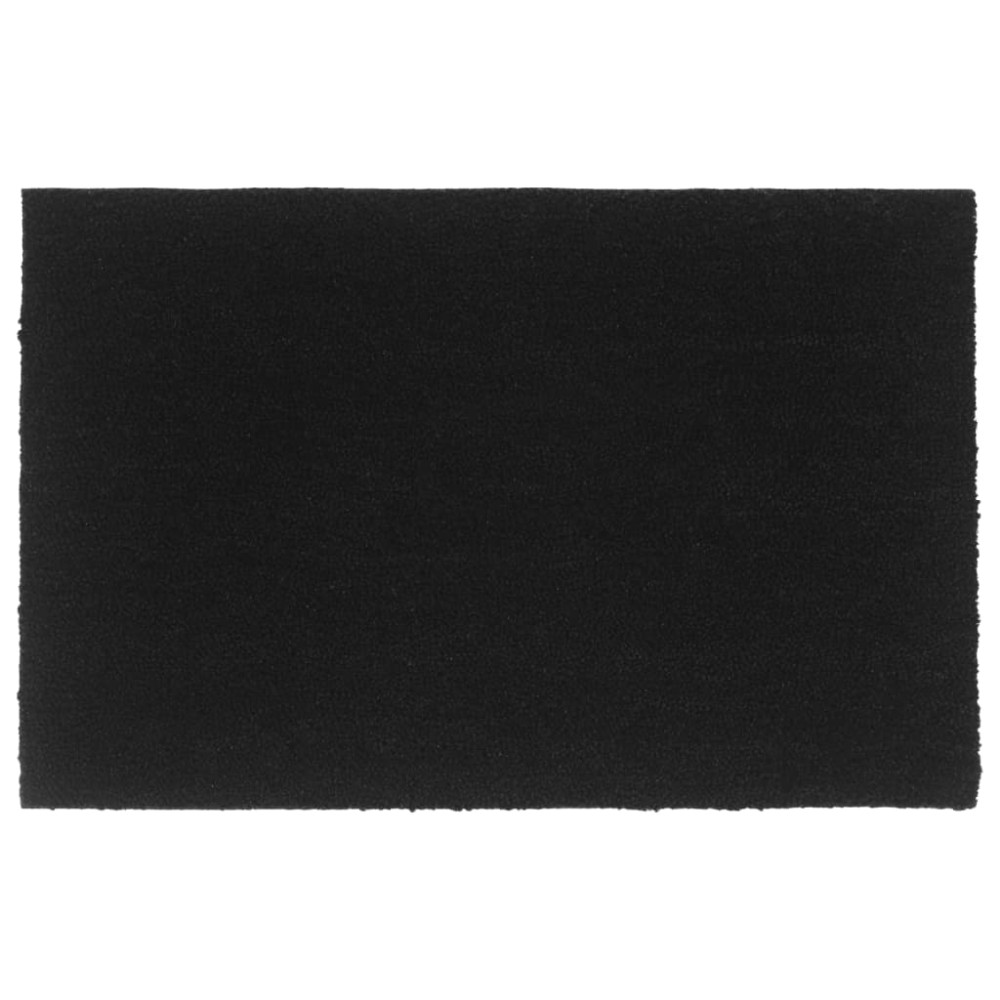 Produktbild för Dörrmatta svart 65x100 cm tuftad kokos