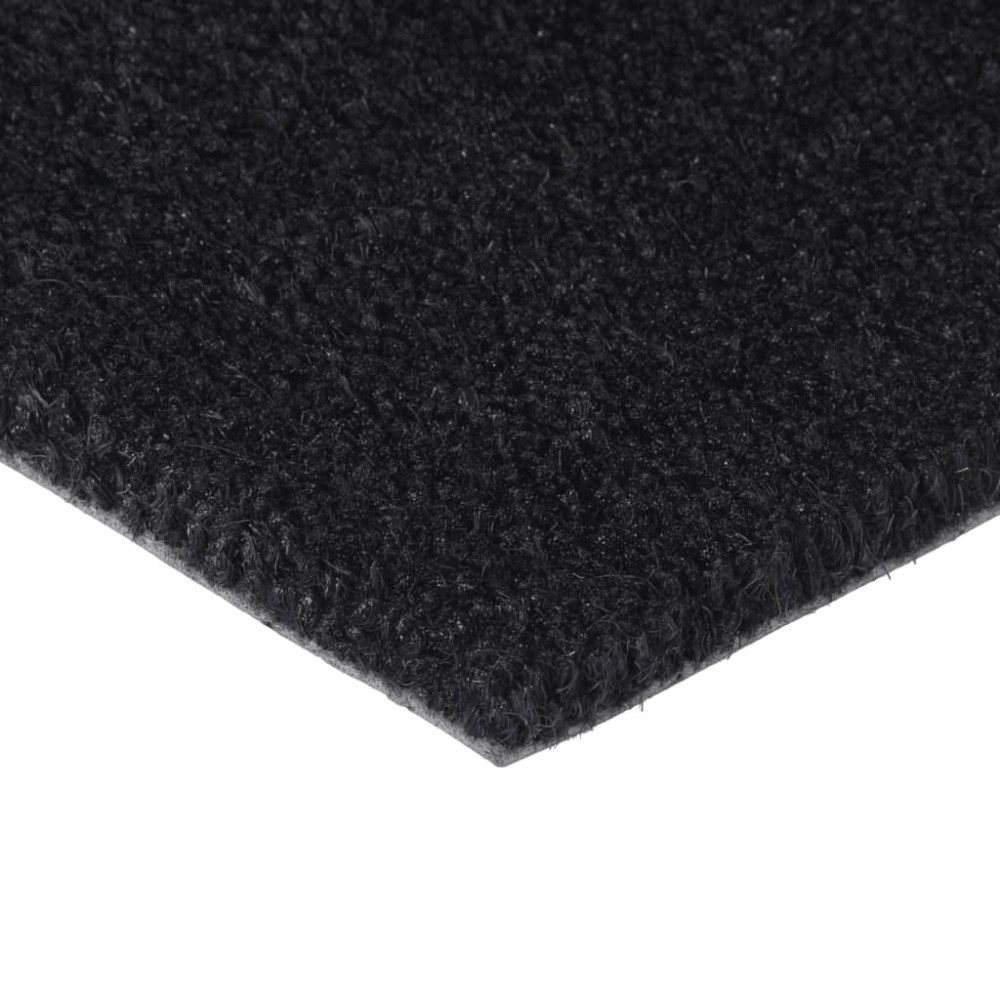 Produktbild för Dörrmatta svart 65x100 cm tuftad kokos