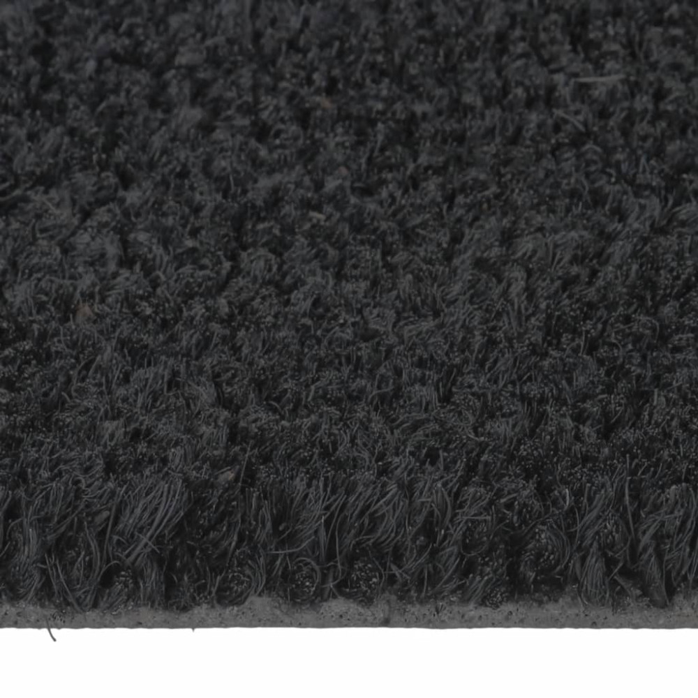 Produktbild för Dörrmatta svart 65x100 cm tuftad kokos