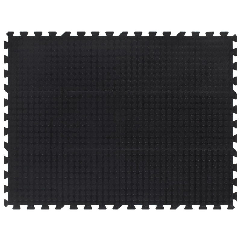 Produktbild för Golvplatta gummi svart 12 mm 90x120 cm