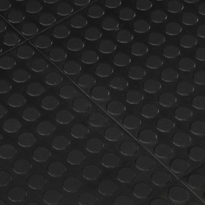 Produktbild för Golvplatta gummi svart 12 mm 90x120 cm