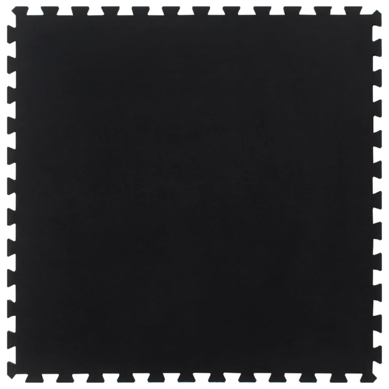 Produktbild för Golvplatta gummi svart 12 mm 100x100 cm