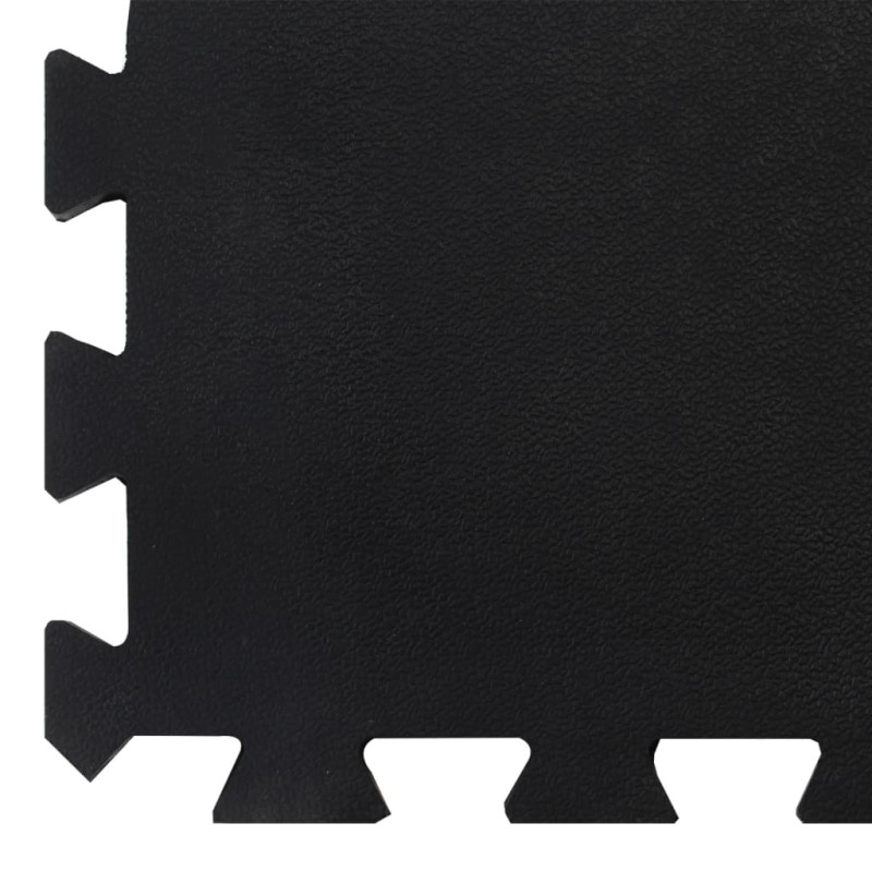 Produktbild för Golvplatta gummi svart 12 mm 100x100 cm