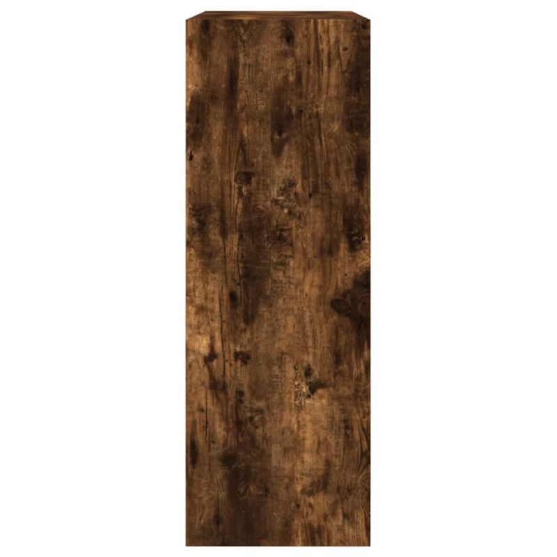 Produktbild för Skoställ rökfärgad ek 80x34x96,5 cm konstruerat trä