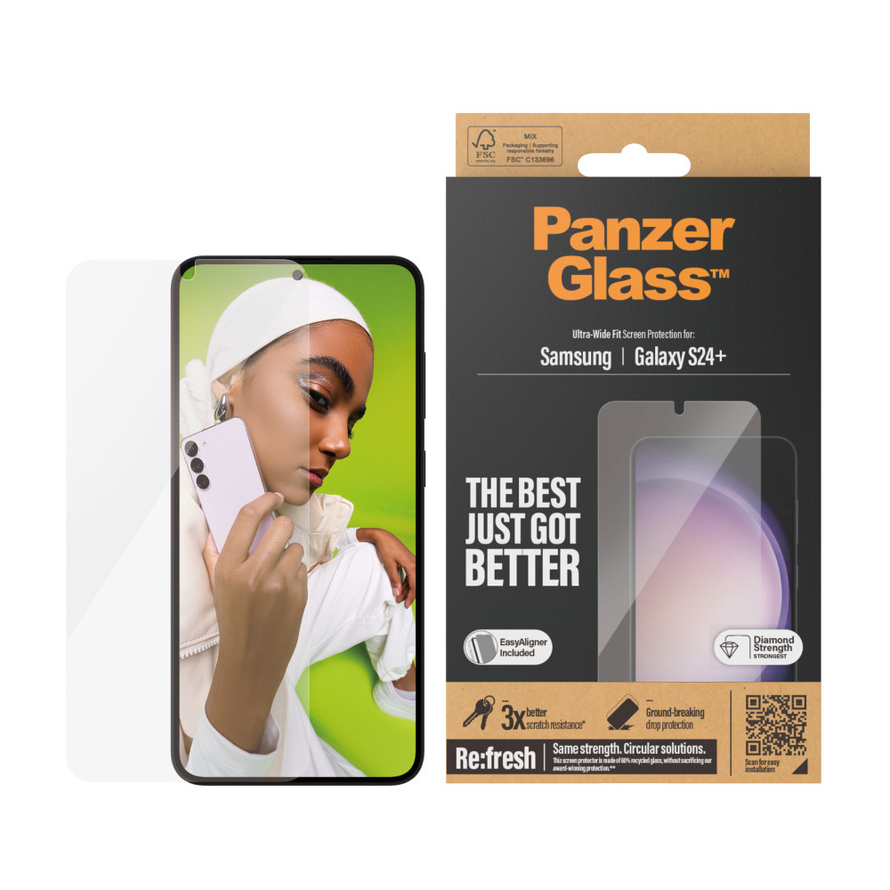 Produktbild för PanzerGlass Ultra Wide Fit Genomskinligt skärmskydd Samsung 1 styck