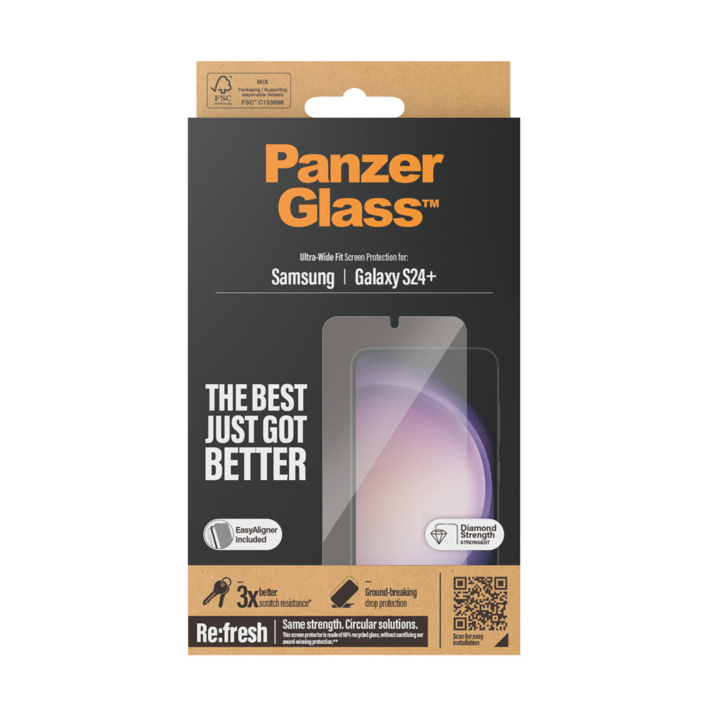 Produktbild för PanzerGlass Ultra Wide Fit Genomskinligt skärmskydd Samsung 1 styck