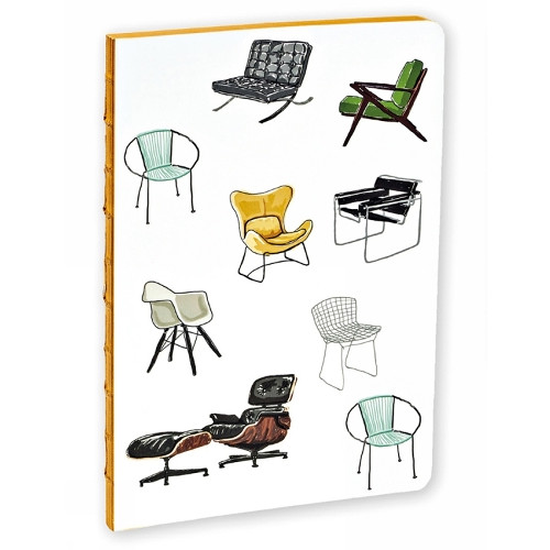 teNeues Stationery Mid-Century Modern Chairs A5 Notebook