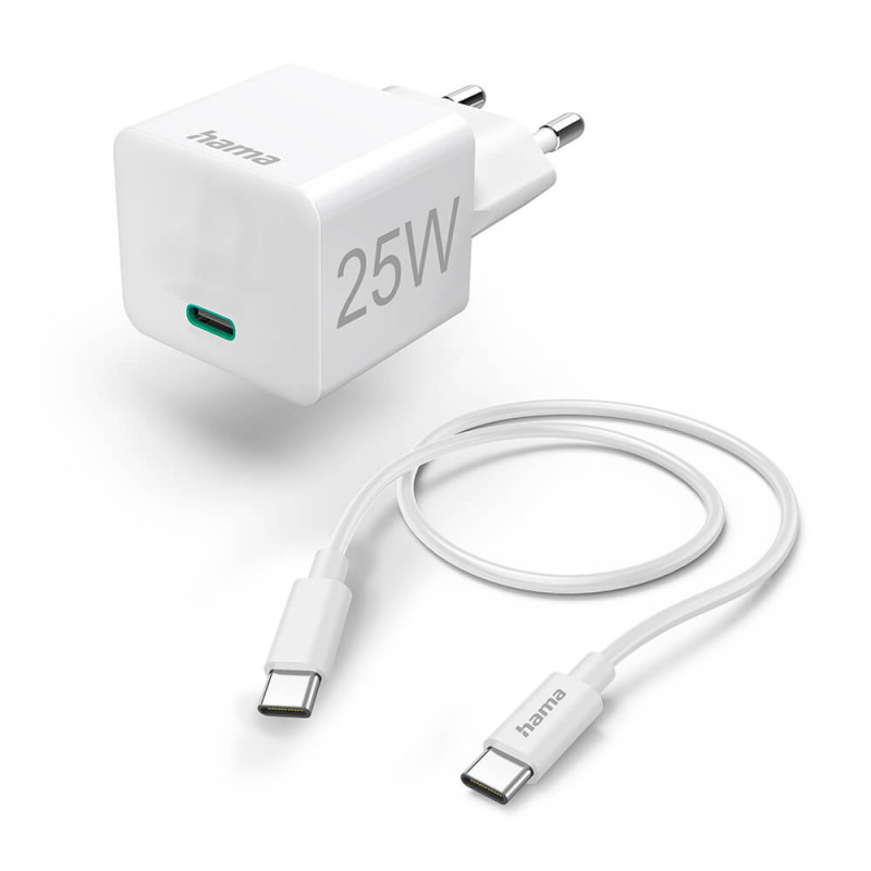 Produktbild för Charger USB-C with USB-C Cable PD 25W 1,5m Cable White