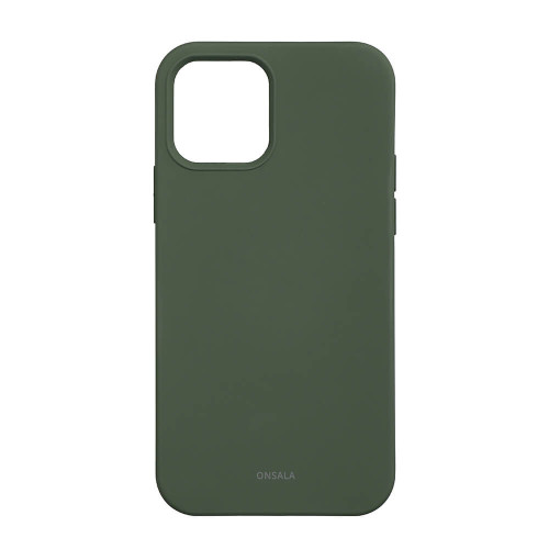 ONSALA Backcover Sil Touch iPhone 12/12 Pro Olive Green