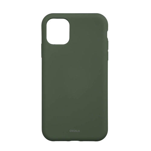 ONSALA Backcover Sil Touch iPhone 11/XR Olive Green