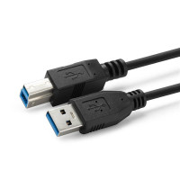 Miniatyr av produktbild för Microconnect USB3.0AB05B USB-kablar 0,5 m USB 3.2 Gen 1 (3.1 Gen 1) USB A USB B Svart