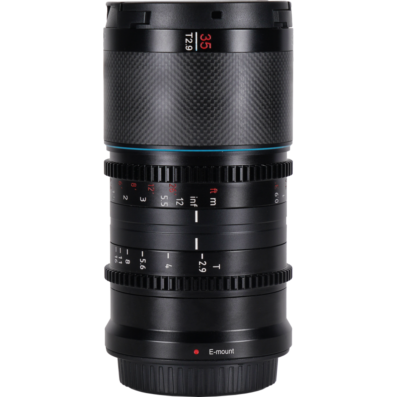 Produktbild för Sirui Anamorphic Lens Saturn 35mm 1.6x Carbon Fiber Full frame L-Mount (Blue Flare)