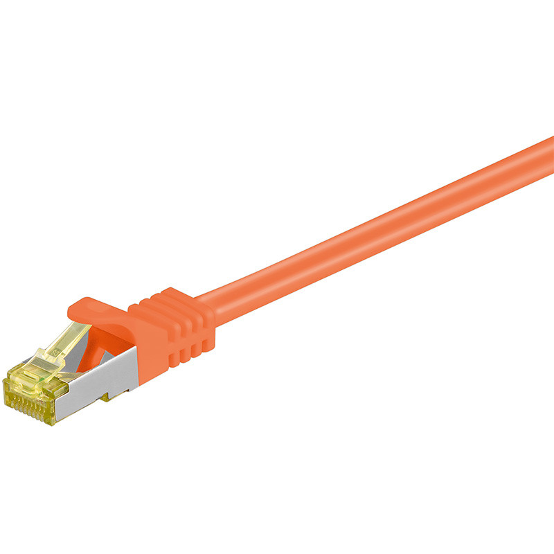 Produktbild för Goobay RJ-45 CAT7 5m nätverkskablar Orange S/FTP (S-STP)