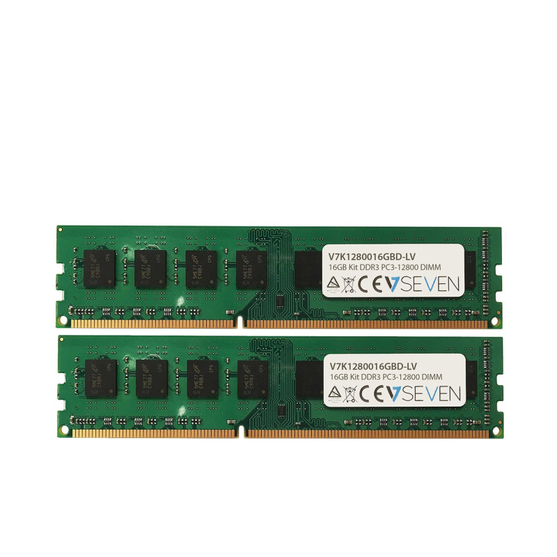 Produktbild för V7 V7K1280016GBD-LV RAM-minnen 16 GB 2 x 8 GB DDR3 1600 MHz