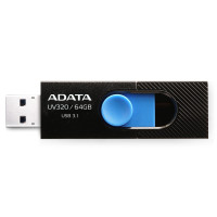 Produktbild för ADATA UV320 USB-sticka 64 GB USB Type-A 3.2 Gen 1 (3.1 Gen 1) Svart, Blå