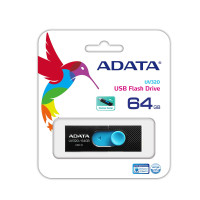 Produktbild för ADATA UV320 USB-sticka 64 GB USB Type-A 3.2 Gen 1 (3.1 Gen 1) Svart, Blå