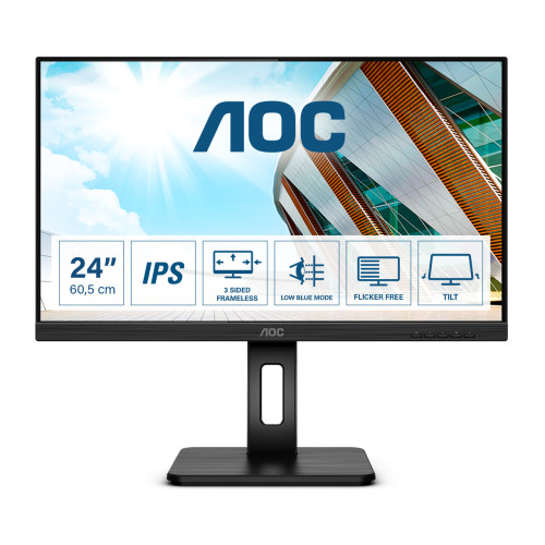 AOC AOC P2 Q24P2Q LED display 60,5 cm (23.8") 2560 x 1440 pixlar Quad HD Svart